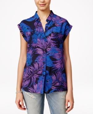 Hurley Juniors' Wilson Printed Button-front Shirt