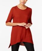 Eileen Fisher Elbow-sleeve High-low Top