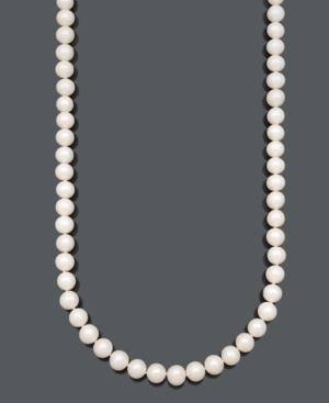 "belle De Mer Pearl Necklace, 24"" 14k Gold Cultured Freshwater Pearl Strand (10-11mm)"