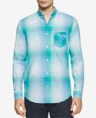 Calvin Klein Men's Dobby Plaid Long-sleeve Shirt