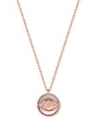 Lucky Brand Rose Gold-plated Crystal Evil-eye Pendant Necklace