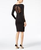 Catherine Catherine Malandrino Challis Lace-back Sheath Dress