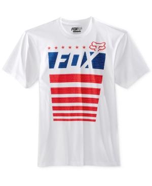 Fox Men's Red, White And True Logo Graphic T-shirt