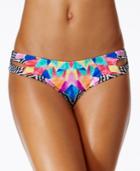 Bar Iii Feather Daze Reversible Cheeky Bikini Bottoms, Created For Macy's Women's Swimsuit