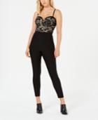 Material Girl Juniors' Lace-bodice Jumpsuit, Created For Macy's