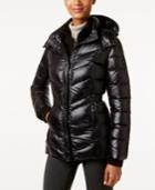 Calvin Klein Hooded Cinched-waist Down Puffer Coat