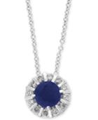 Effy Sapphire (3/8 Ct. T.w) & Diamond (1/4 Ct. T.w) 18 Pendant Necklace In 14k White Gold (also Available In Emerald, Certified Ruby & Tanzanite)