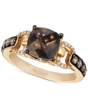Le Vian Chocolatier Chocolate Quartz (1-3/4 Ct. T.w.) And Diamond (1/3 Ct. T.w.) Ring In 14k Gold