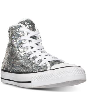 Converse Women's Chuck Taylor High-top Holiday Sparkle Casual Sneakers From Finish Line