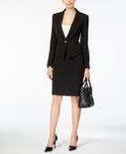 Tahari Asl Petite Shawl-collar Skirt Suit