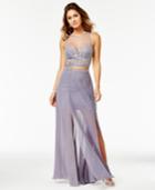 Say Yes To The Prom Juniors' 2-pc. Illusion Gown, A Macy's Exclusive