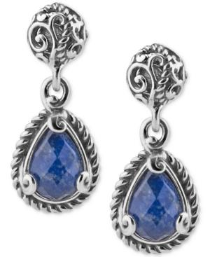 Lapis Lazuli Doublet Drop Earrings (4-3/8 Ct. T.w.) In Sterling Silver