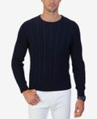 Nautica Men's Cable Knit Crew-neck Sweater, Created For Macy's