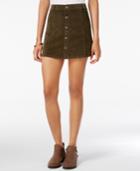 Celebrity Pink Juniors' Button-front Corduroy Mini Skirt