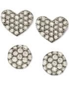 Giani Bernini 2-pc. Set Cubic Zirconia Pave Stud Earrings In Sterling Silver, Only At Macy's