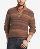 G.h. Bass & Co. Men's Striped Three-button Sweater