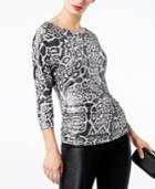 I.n.c. Cold-shoulder Zipper Top, Created For Macy's