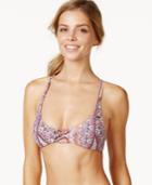 O'neill Patchwork-print Laced Bikini Top Women's Swimsuit