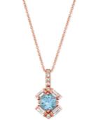 Le Vian Baguette Frenzy Multi-gemstone 20 Pendant Necklace (1-1/3 Ct. T.w.) In 14k Rose Gold