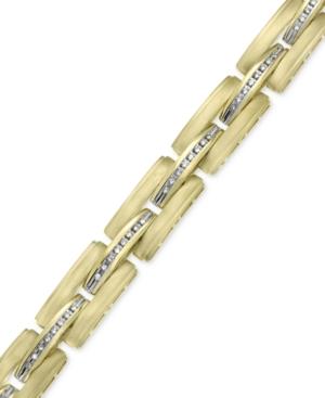 Men's Diamond Satin Link Bracelet (1/2 Ct. T.w.) In 10k Gold