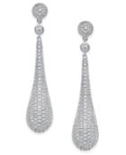 Diamond Pave Drop Earrings (1 Ct. T.w.) In 14k White Gold