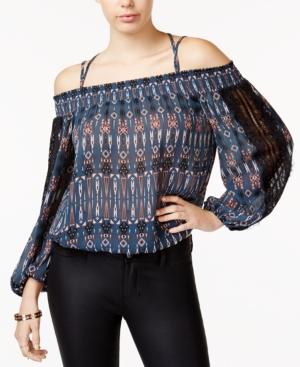 Jessica Simpson Juniors' Strappy-back Cold-shoulder Top