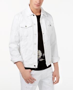 Guess Men's Rex Destroyed Denim Jacket