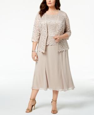 Alex Evenings 2-pc. Plus Size Lace Jacket & Dress