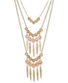 Lucky Brand Gold-tone Multi-stone Statement Necklace, 14-1/4 + 2 Extender