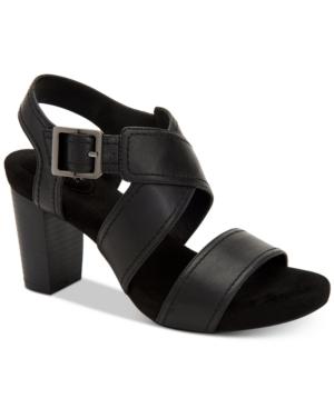 Giani Bernini Janett Memory-foam Block-heel Dress Sandals, Created For Macy's Women's Shoes