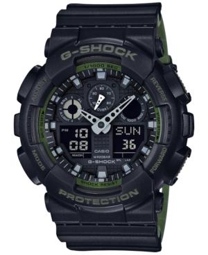 G-shock Men's Analog-digital Black Resin Strap Watch 51x55mm Ga100l-1a
