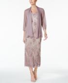 R & M Richards Lace Gown And Chiffon Jacket