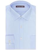 Michael Kors Blue And White Bengal Stripe Dress Shirt