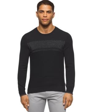 Calvin Klein Reflective Marled Stripe Crew-neck Sweater