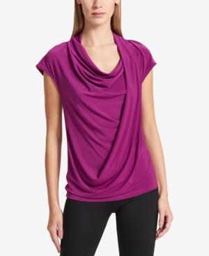 Dkny Draped Cowl-neck Top