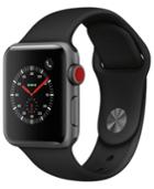 Apple Watch Series 3 Gps + Cellular, 38mm Space Gray Aluminum Case With Black Sport Band