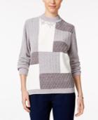 Alfred Dunner Northern Lights Embellished Colorblocked Sweater