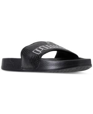 Puma Women's Leadcat Ao Leather Slide Sandals From Finish Line
