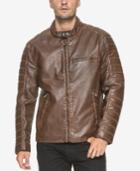 Marc New York Men's Padded-sleeve Moto Jacket