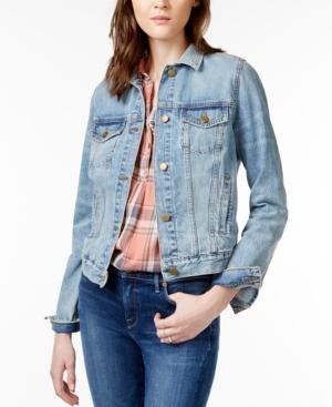 Lucky Brand Heart Breaker Graphic Lima Wash Denim Jacket