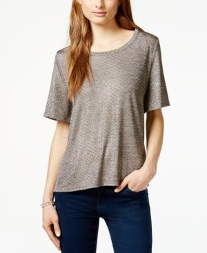 One Clothing Juniors' Textured Shine T-shirt