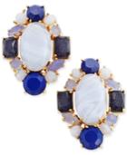 Kate Spade New York Gold-tone Blue Stone Cluster Stud Earrings