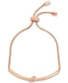 Kenneth Cole New York Rose Gold-tone Knot Bar Slider Bracelet