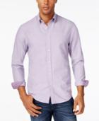 Weatherproof Men's Contrast-cuff Long-sleeve Shirt, Only At Macy's