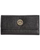 Tommy Hilfiger Crackle Leather Large Flap Wallet