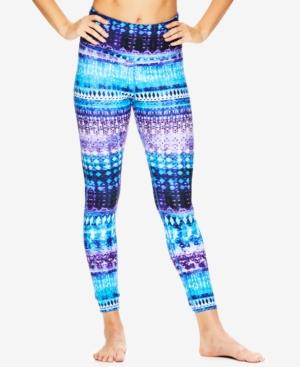 Gaiam Melodie Printed High-rise Cutout Leggings