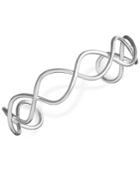 Nine West Silver-tone Wave Wire Cuff Bracelet
