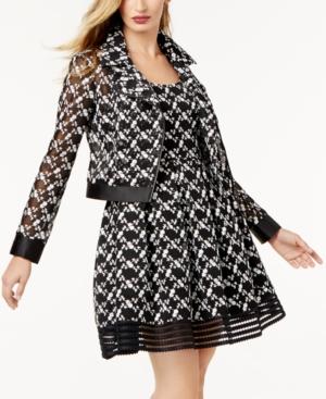 Sb By Sachin & Babi Embroidered-lace Moto Jacket, Created For Macy's