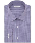 Van Heusen Men's Classic-fit Wrinkle-free Purple Checked Dress Shirt