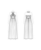 Customize: Remove Skirt Slit - Fame And Partners Cross-neck Halter Maxi Dress